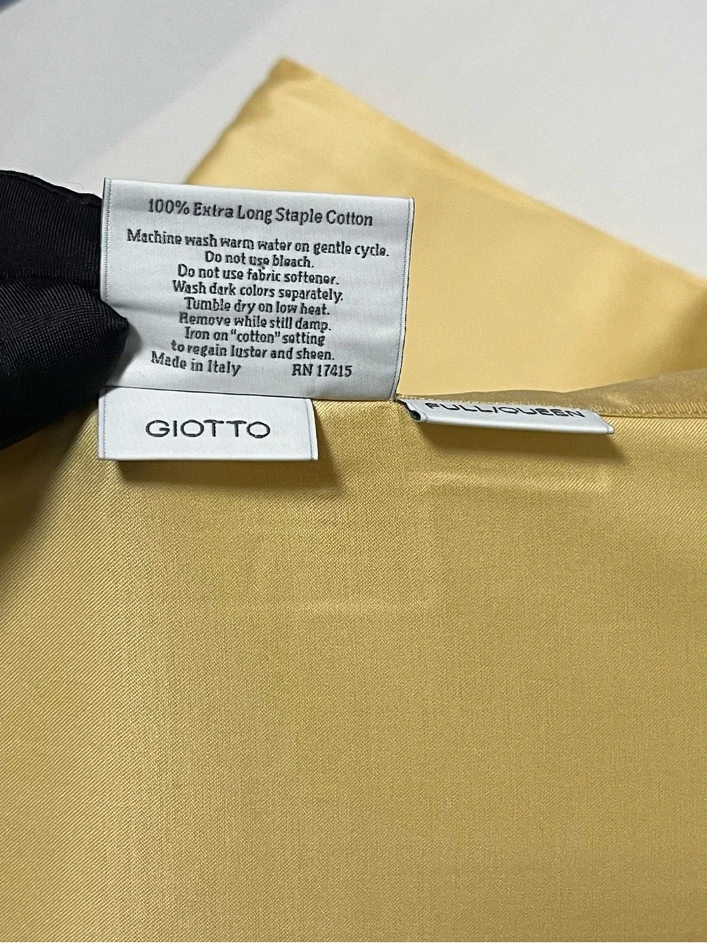 SFERRA Giotto Full/Queen Flat Sheet Extra Long Staple Cotton 96x114” Honey $518